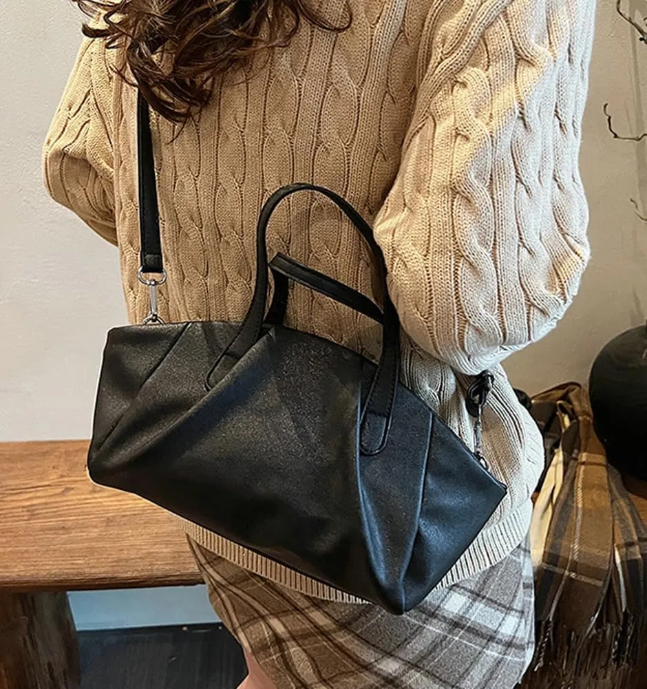 Trendy Shoulder Bag Vegan Leather Tote Purse For Women Commuter Handbag Womens Versatile Satchel Work Purse Crossbody Bags