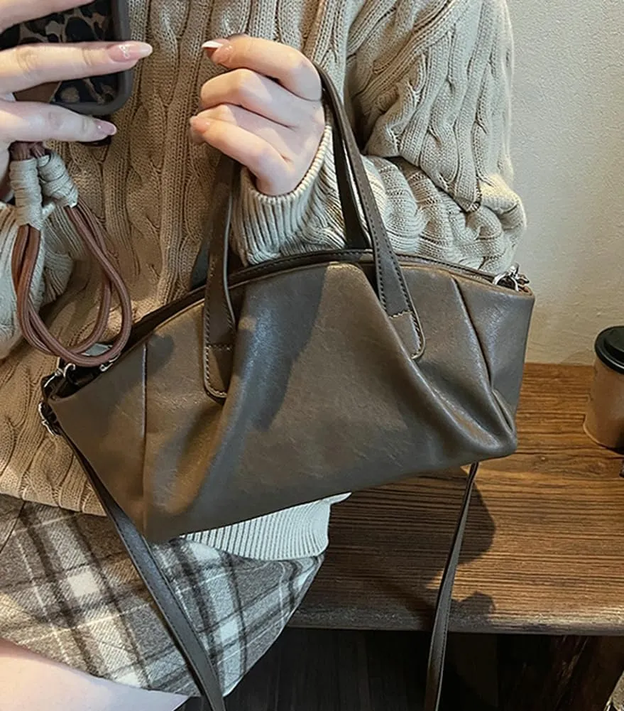 Trendy Shoulder Bag Vegan Leather Tote Purse For Women Commuter Handbag Womens Versatile Satchel Work Purse Crossbody Bags