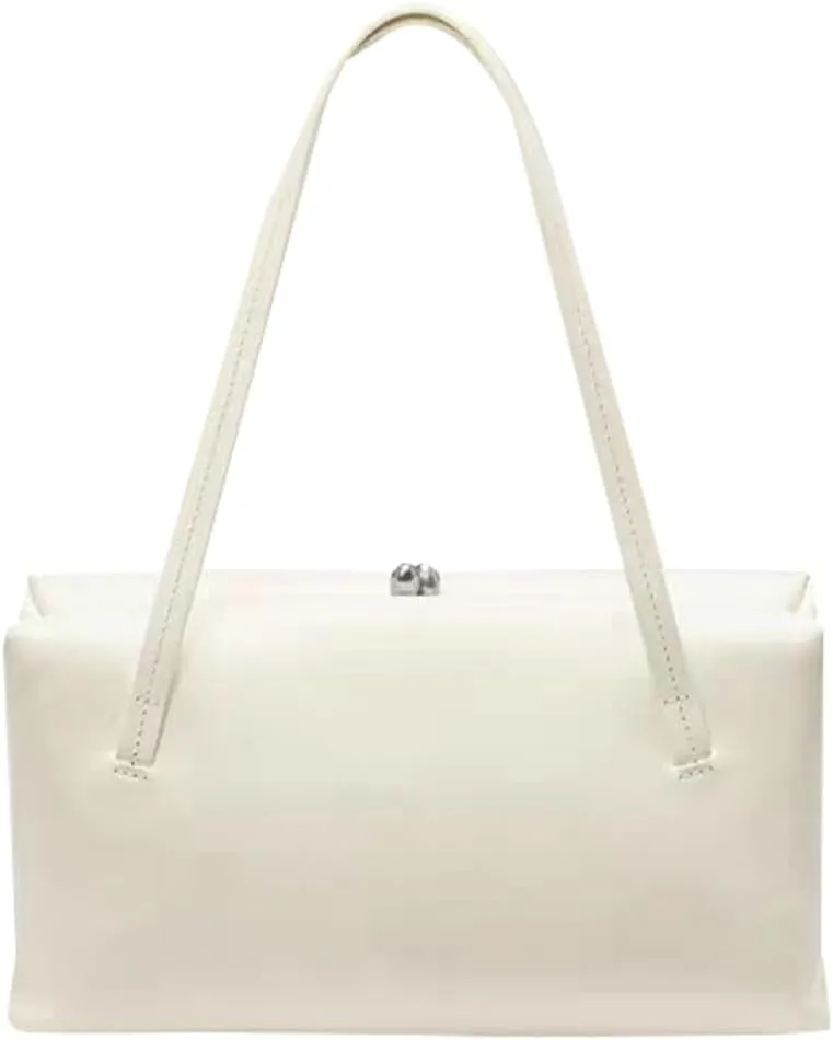 Trendy Shoulder Bag Vegan Leather Tote Purse For Women Commuter Handbag Womens Versatile Satchel Work Purse Kiss Lock 2025