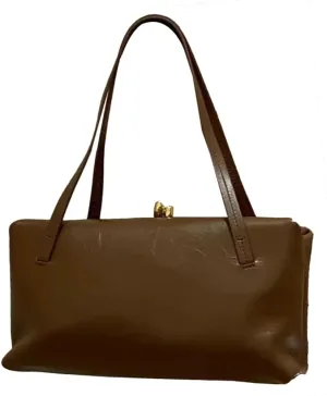 Trendy Shoulder Bag Vegan Leather Tote Purse For Women Commuter Handbag Womens Versatile Satchel Work Purse Kiss Lock 2025