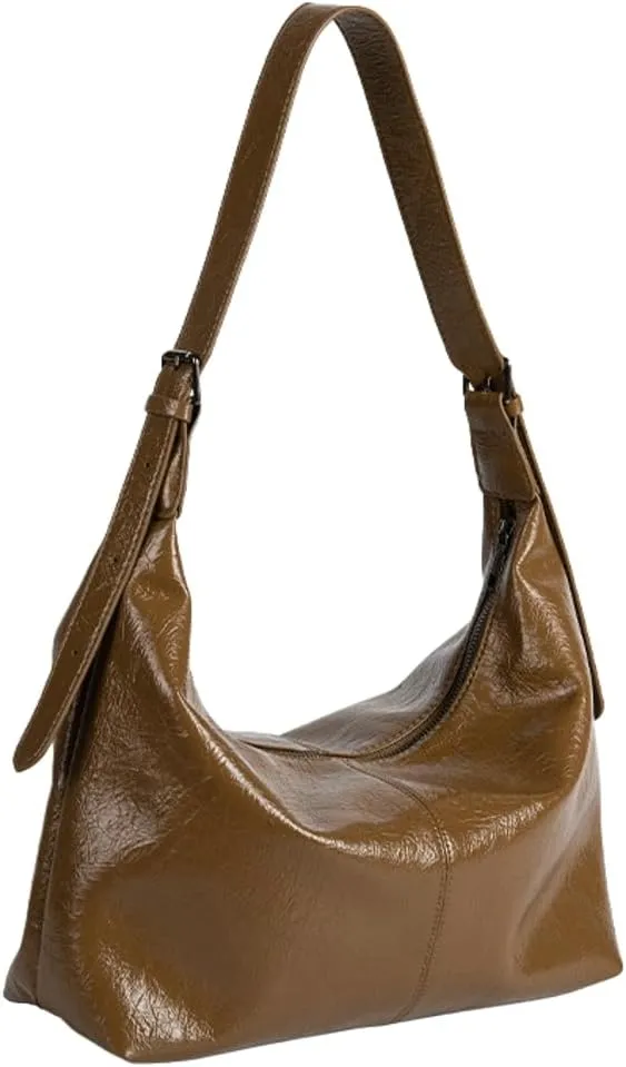Trendy Shoulder Bag Vintage Leather Tote Purse For Women Commuter Underarm Handbag Womens Versatile Dumpling Bags 2025