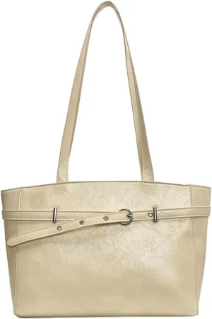 Trendy Shoulder Bag Work Purse For Women Vegan Leather Small Tote Handbag Womens Summer Versatile Satchel Purse Travel 2025