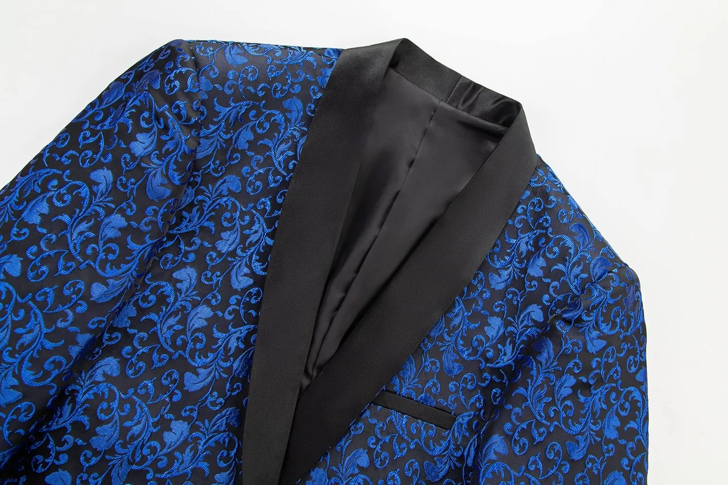 UNINUKOO Men's Black Suit Jacket Slim Fit Floral Casual Blazer for Men Dinner Prom Lightweight Sport Coats & Blazers