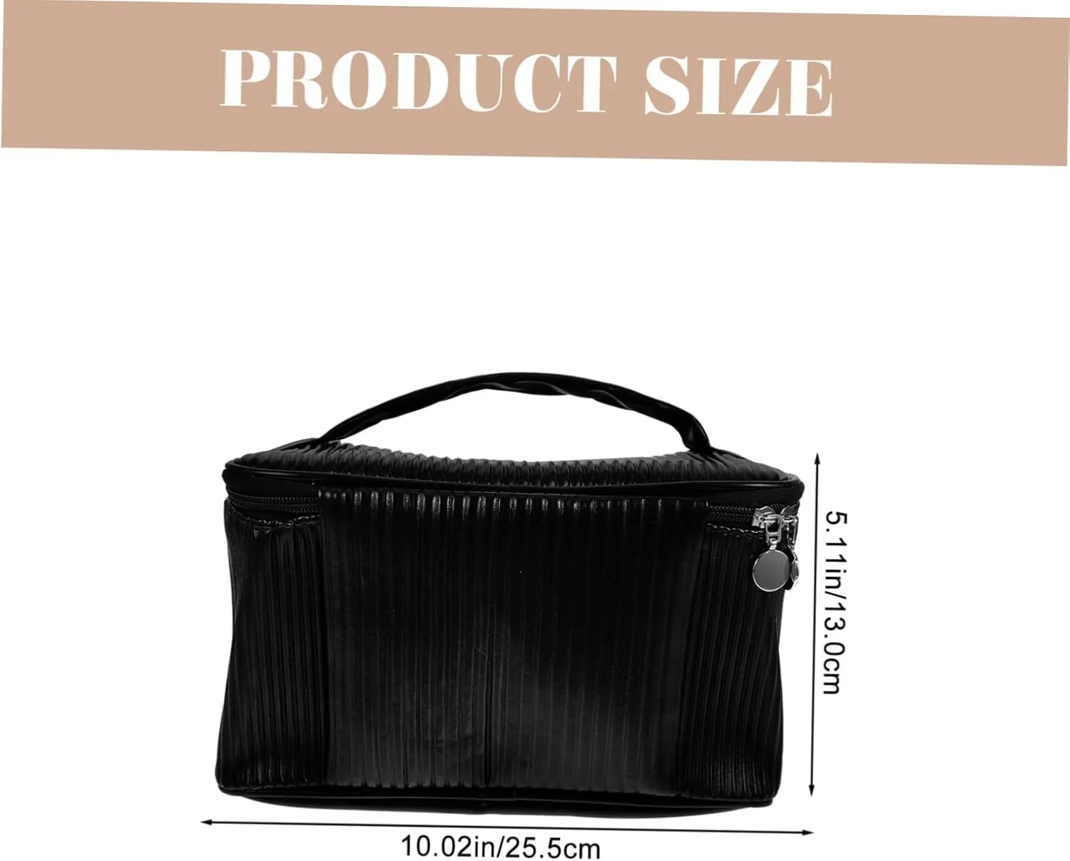 VALICLUD Leather Makeup Bag Large Capacity Travel Toiletry Bag Portable Stylish Organizer for Women