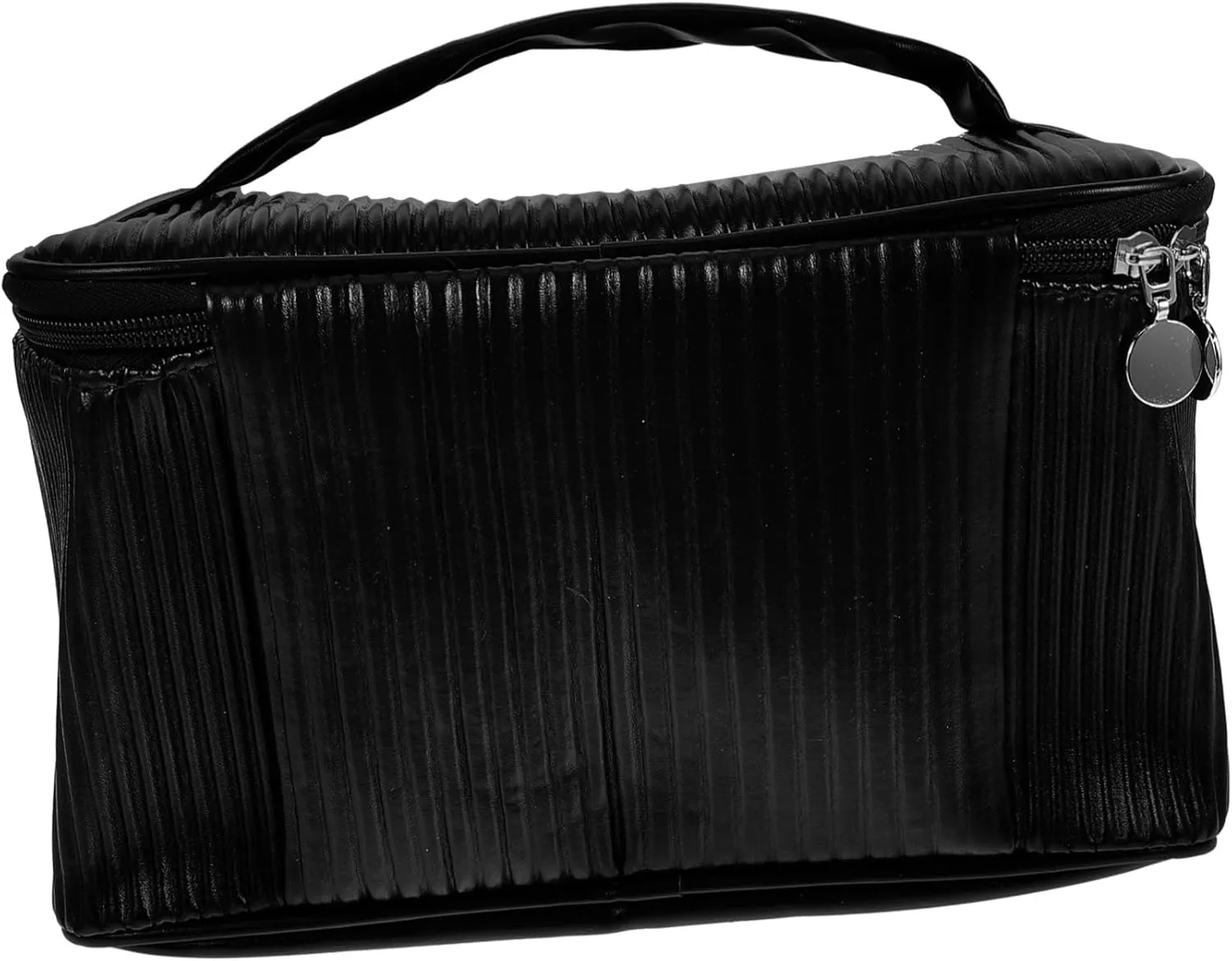VALICLUD Leather Makeup Bag Large Capacity Travel Toiletry Bag Portable Stylish Organizer for Women