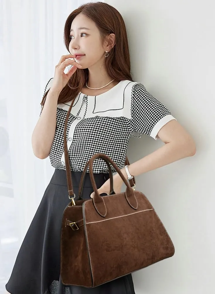 Vintage Large Capacity Tote Bag Stylish Shoulder Handbag Chic Crossbody Purse Causal Top-Handle Bags Satchel For Women Girls