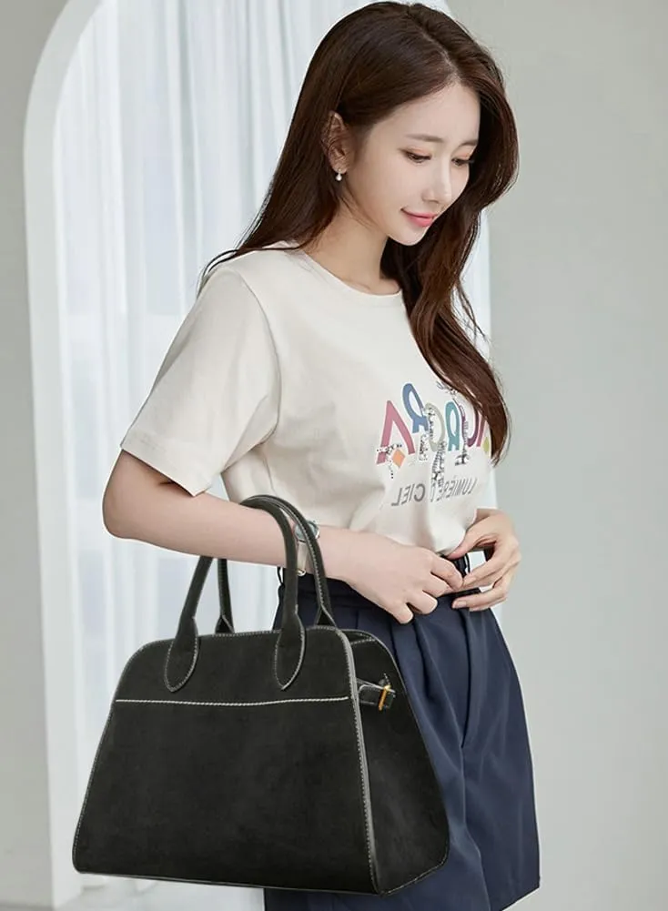 Vintage Large Capacity Tote Bag Stylish Shoulder Handbag Chic Crossbody Purse Causal Top-Handle Bags Satchel For Women Girls