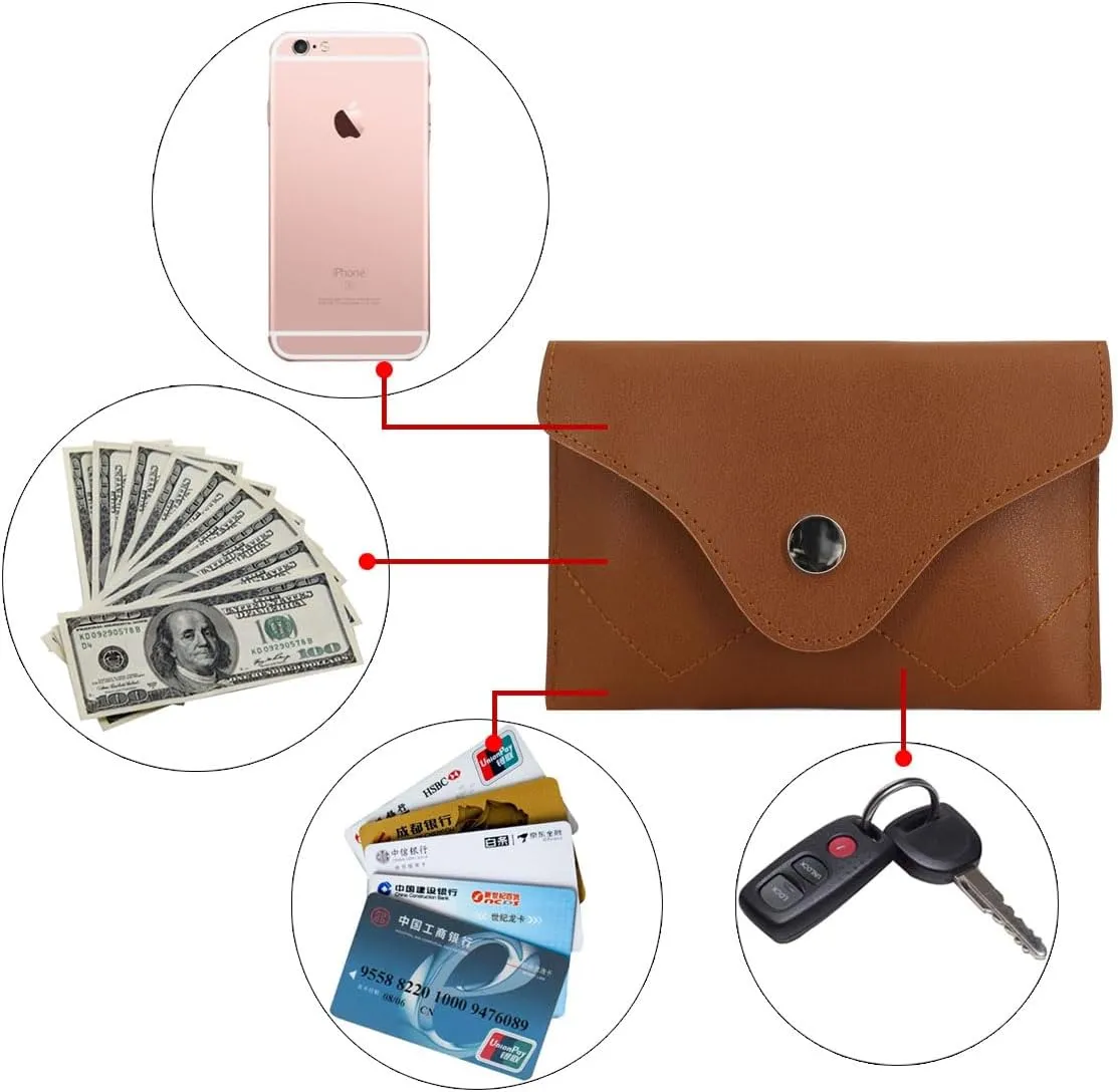 Women Faux Leather Fanny Pack Mini Envelope Waist Bag Fashion Removeable Belt Bag Travel Cell Phone Bag
