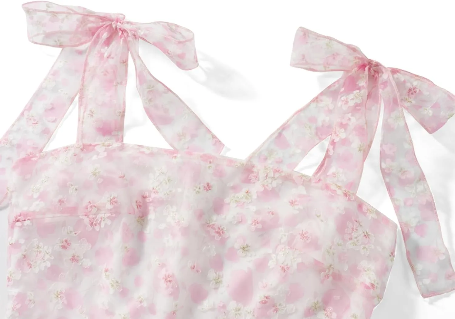 Women Flowy Short Graduation Dress Cute Floral Print Backless Tie Shoulder Summer Mini Dress Party Sundress