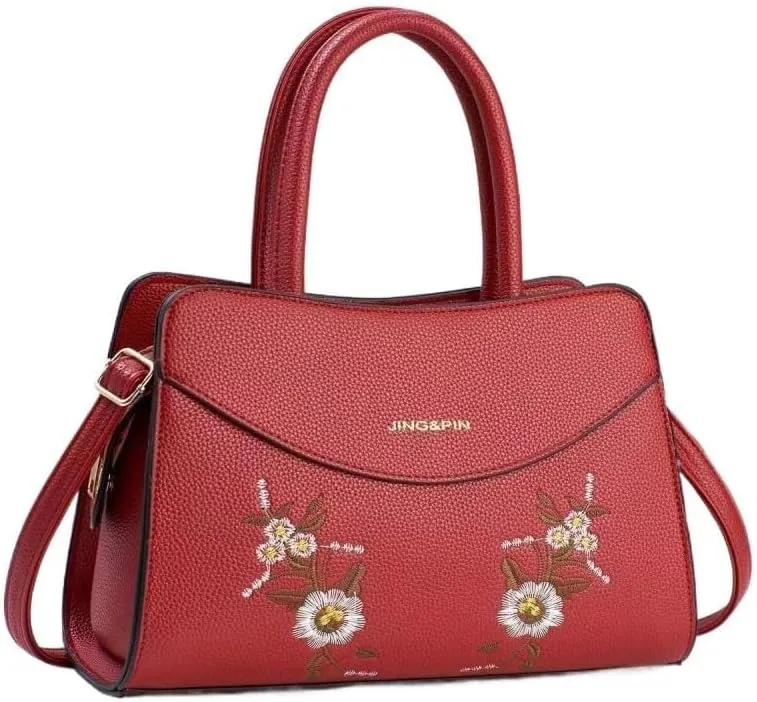 Women Stylish Handbag Tote Bag Leisure Shoulder Bag with Pocket Messenger Bags Cross-Body Bags Lady Large Capacity