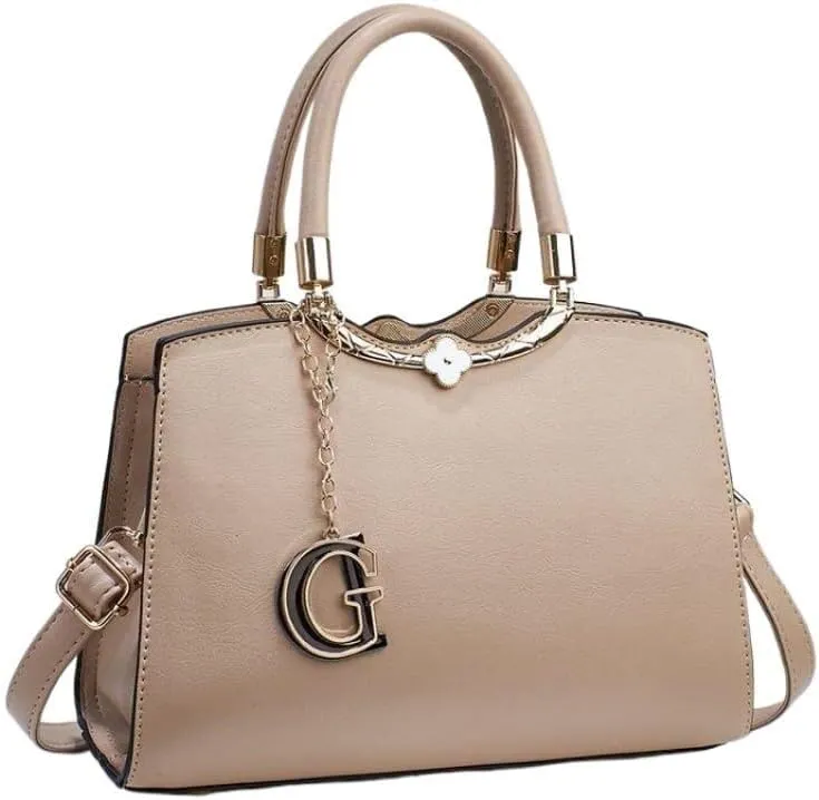 Women Stylish Satchel Tote Handbag Lady Large Capacity Cross-Body Bag Leisure Solid Color Shoulder Bag Wristlets