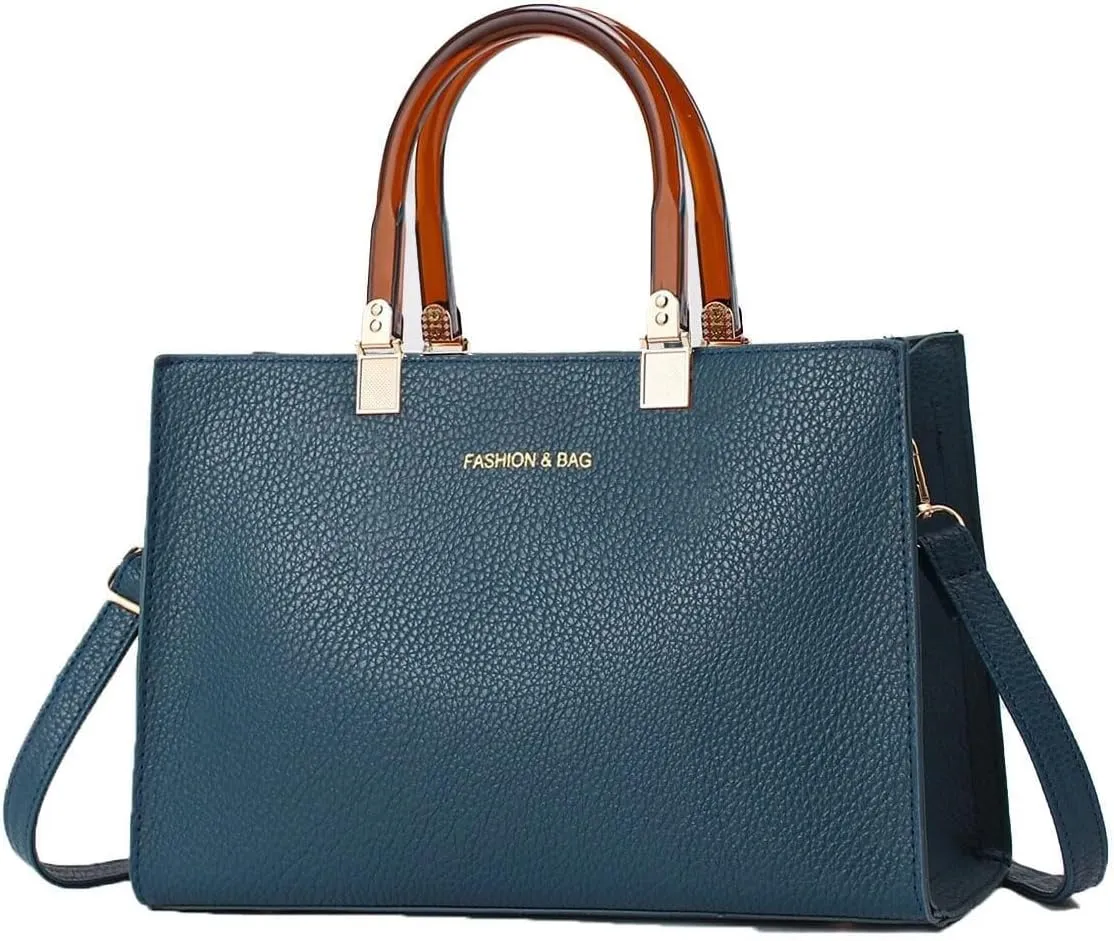 Women Stylish Tote Bag Handbag Lady Large Capacity Cross-Body Bag Leisure Solid Color Satchel Shoulder Bags Wallets