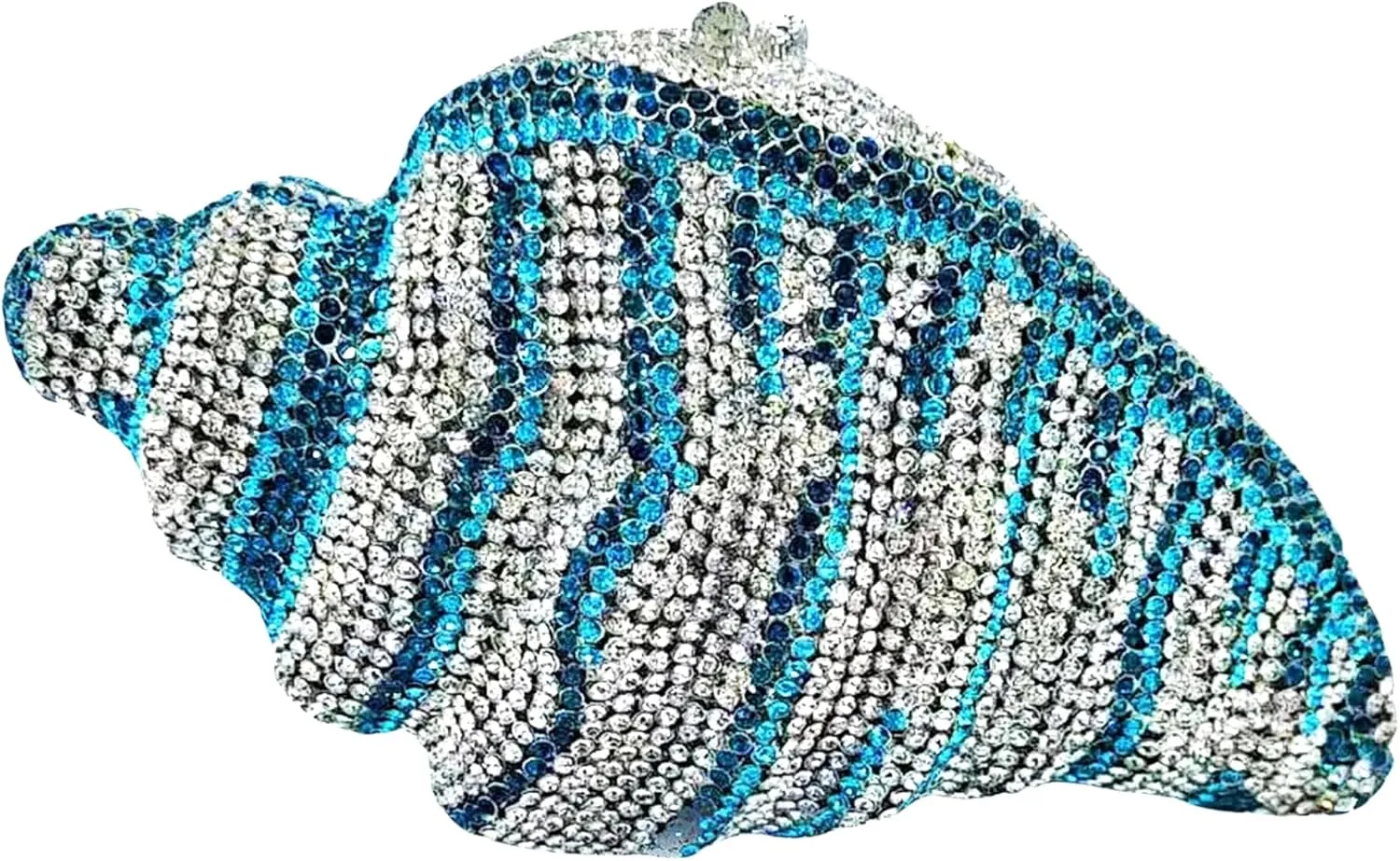 Women Summer Fish Conch Rhinestone Bag Dinner Handbag Sparkly Beach Shell Crystal Evening Clutch for Prom Party