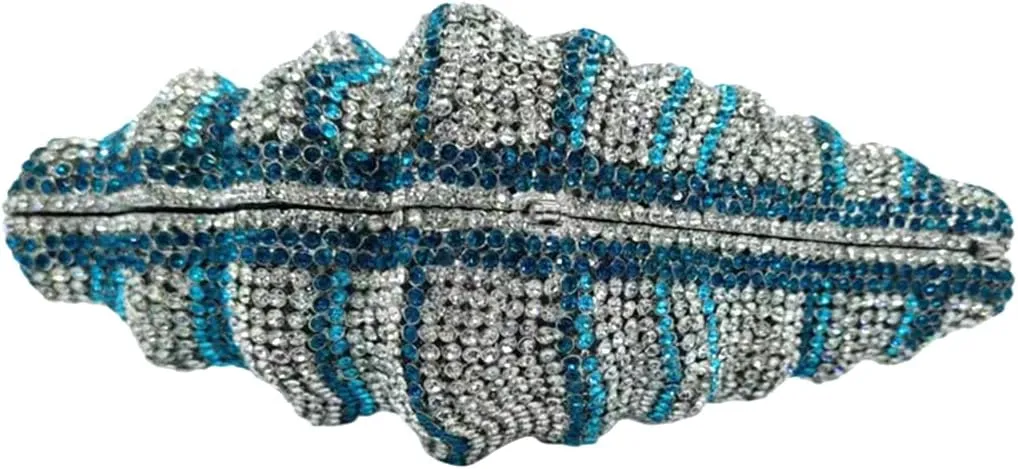 Women Summer Fish Conch Rhinestone Bag Dinner Handbag Sparkly Beach Shell Crystal Evening Clutch for Prom Party