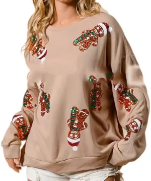 Women Valentine's Day Sequin Sweatshirts Glitter Long Sleeve Heart Pullover Top Sparkly Love Kiss Crewneck Shirts
