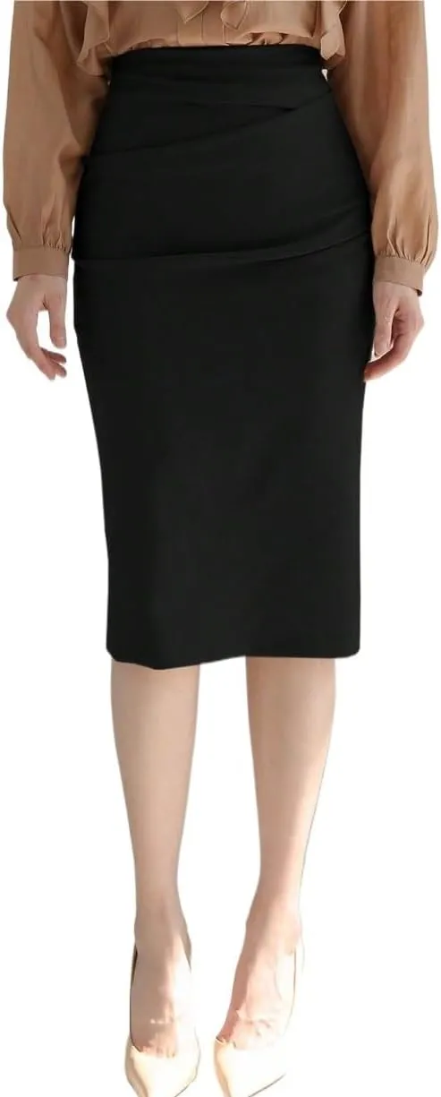 Women's Basic Elegant Women's High Waisted Midi Skirt Skinny Pencil Natural Office Casual Skirts