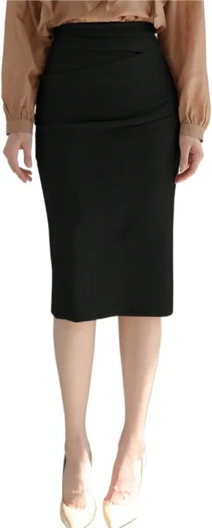 Women's Basic Elegant Women's High Waisted Midi Skirt Skinny Pencil Natural Office Casual Skirts
