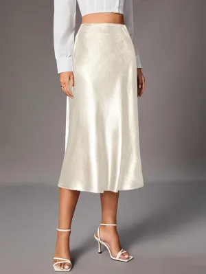 Women's Basic Party Women's Solid Color Midi Skirt Plain Mermaid High Waist Elegant Casual Skirts