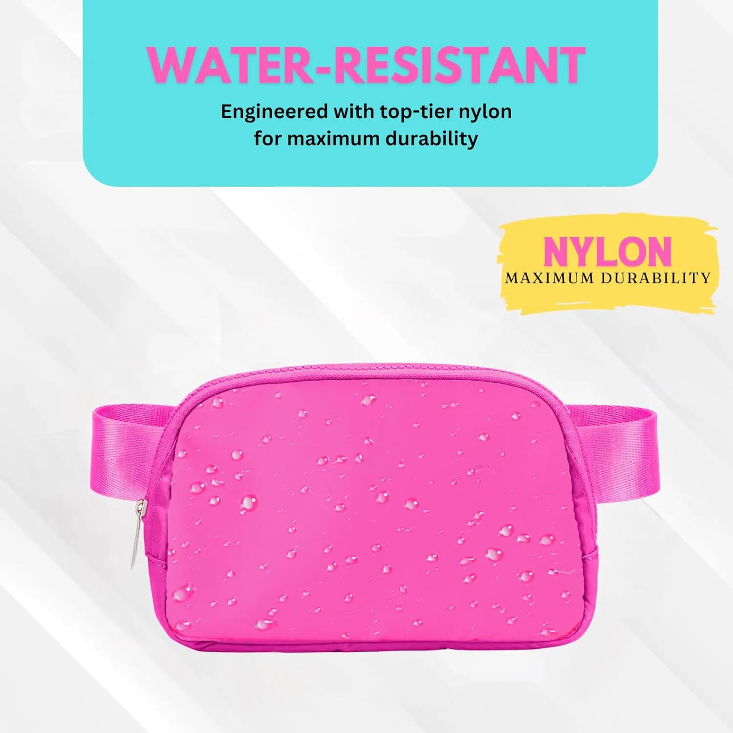 Women's Fanny Pack  Crossbody Belt Bag, Pink Waist Bag, Hot Pink Crossbody Purse, Fanny Packs for Women, Versatile Belt Bag for Everyday Use