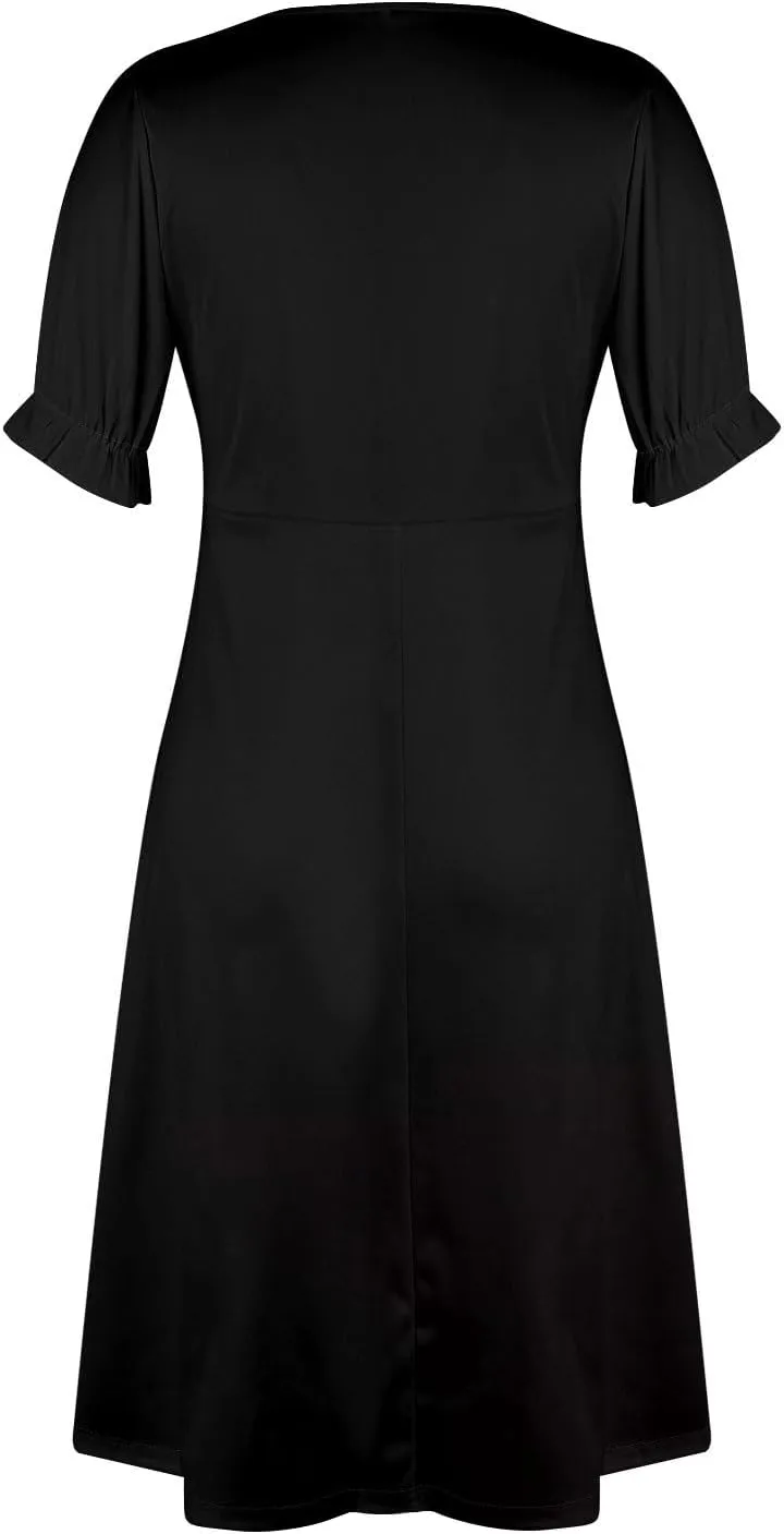 Womens Faux Wrap Shift Dresses Irregular Hem Boho Beach Dress Summer Elegant Dressy 2025
