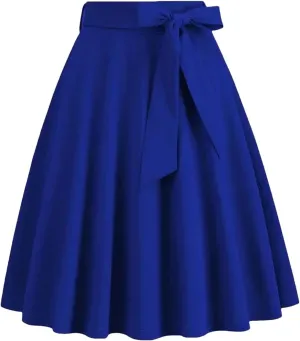 Women's High Waist A Line Skirts for Women Vintage Midi Long Skirt Casual Athletic Skirts