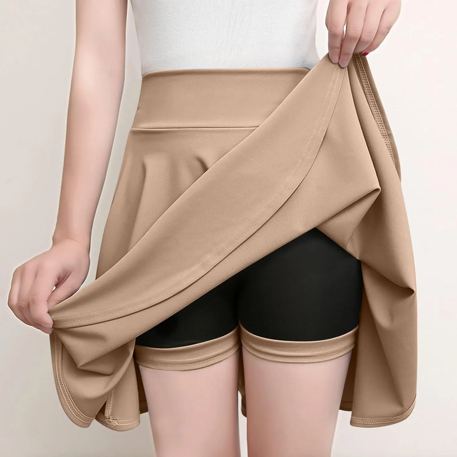 Women's Pleated Mini Skirts Built in Shorts Tummy Control high Waisted a-line Skirts Teen Girls Tennis Golf Skorts