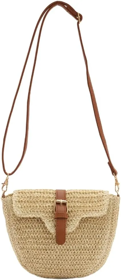 Women's Summer Straw Tote Bag Crossbody Woven Handbag Hobo Shoulder Bag Natural Chic Purse 2025