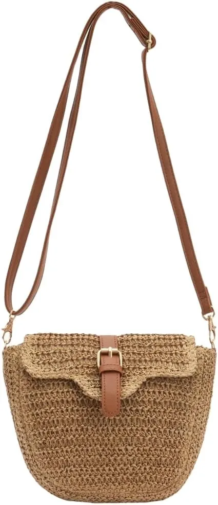 Women's Summer Straw Tote Bag Crossbody Woven Handbag Hobo Shoulder Bag Natural Chic Purse 2025