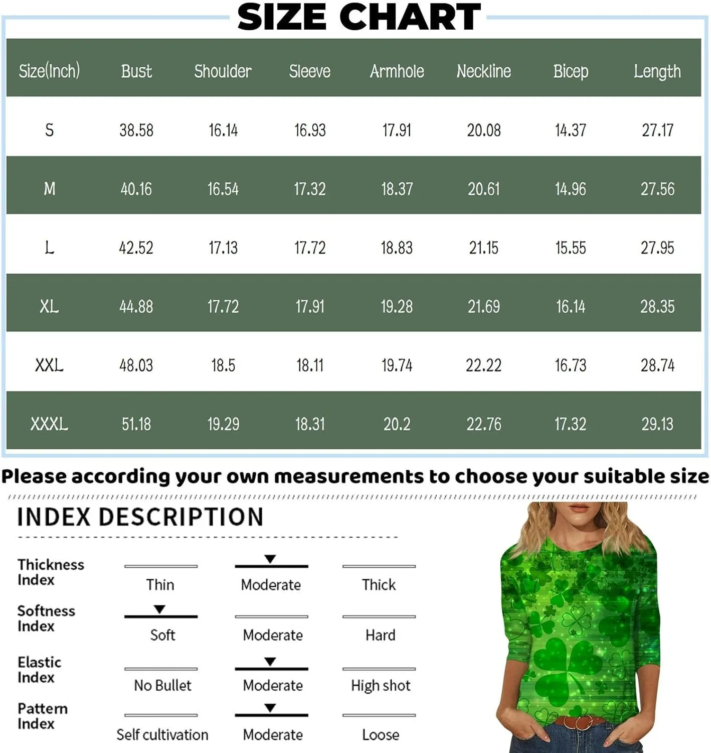 Womens Tops Trendy Summer 3/4 Sleeve Shirts Casual Floral Print Blouses Round Neck Cute Tunic Tops Plus Size S-5XL