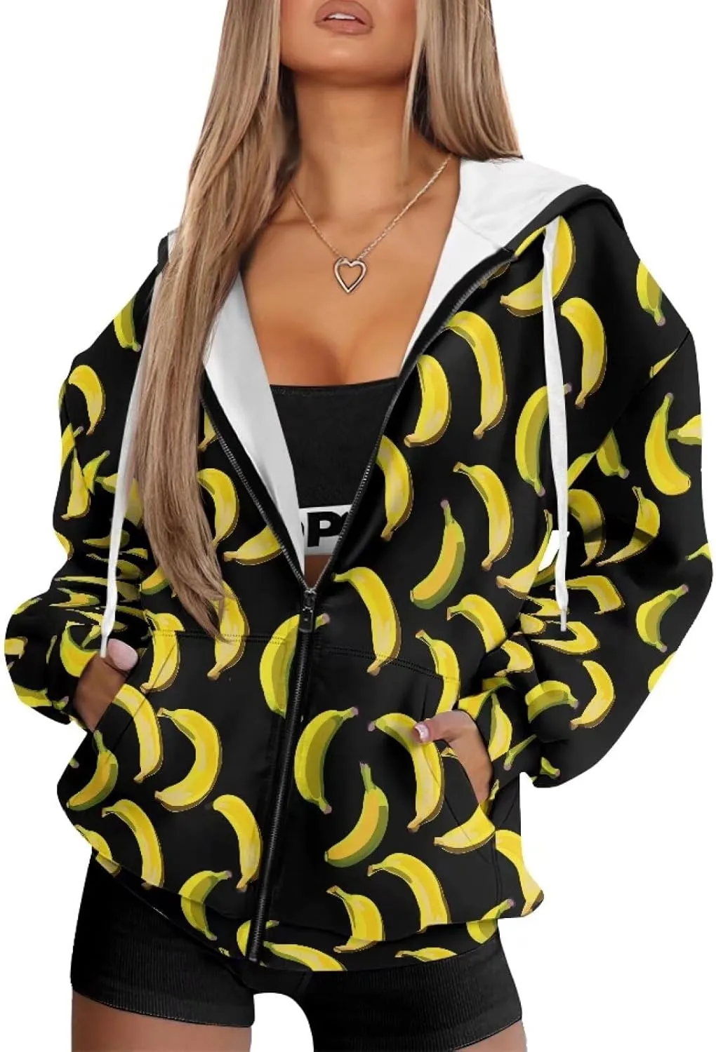 Womens Zip Up Hoodies Long Sleeve Sweatshirts Fall Outfits Oversized Sweaters Casual Fashion Jackets